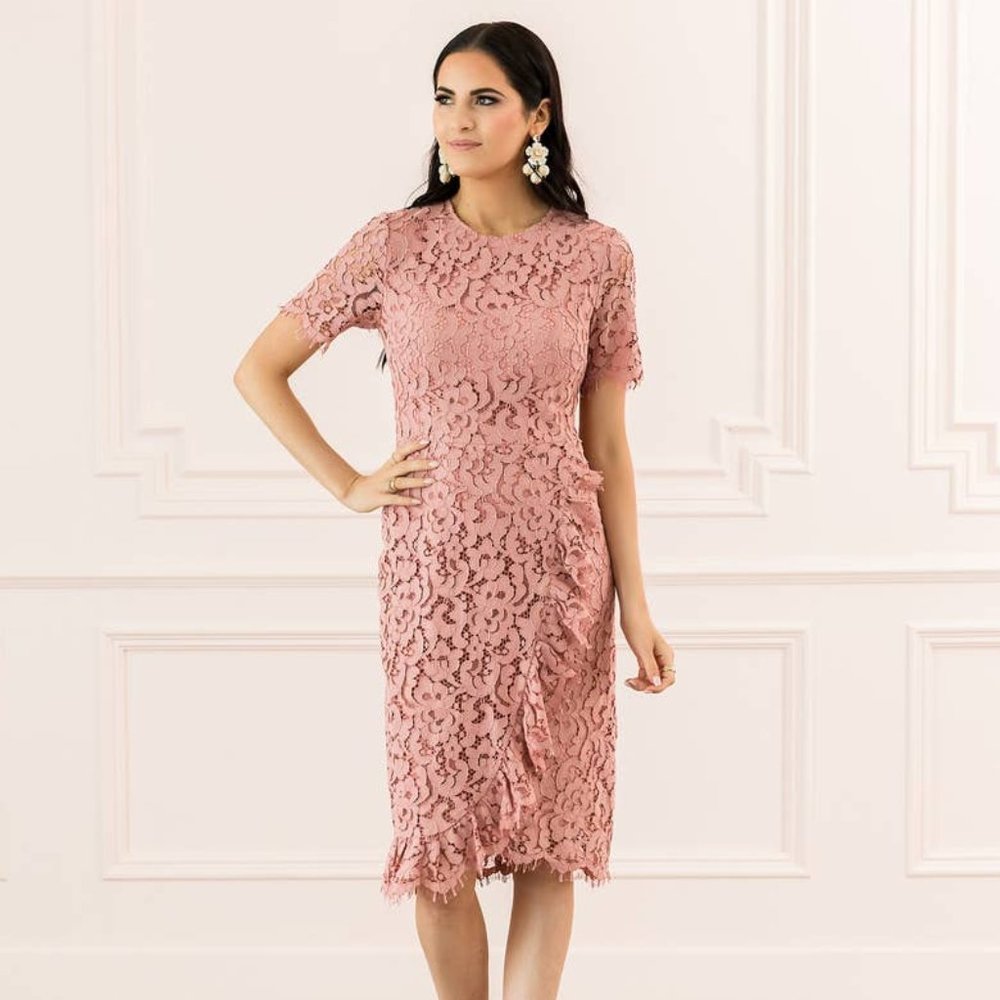 Rachel Parcell Pink Lace Dress